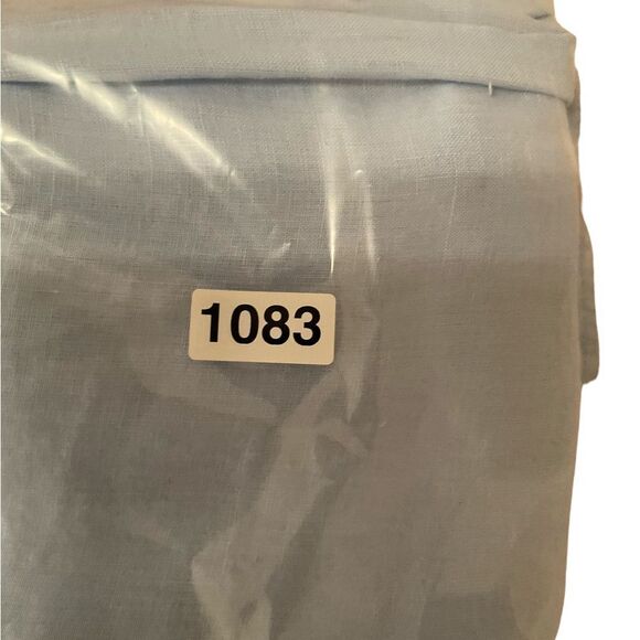 Zara Women's Size Large Linen Blue Button Down Long Sleeves Shirt Blouse - Picture 16 of 16